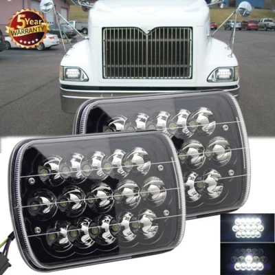 For International Harvester 4700 4800 4900 8100 7x6'' LED Headlights Hi/Lo Beam Foto 1 de 4
