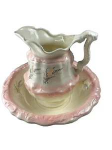 Ace Ceramics A&K Corning Vintage Pitcher and Basin Set Decorative Ceramic Basin - Picture 1 of 15