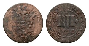 Paderborn Bistum Franz Arnold von Metternich Cu 4 Pfennig 1718 stampsdealer - Bild 1 von 1