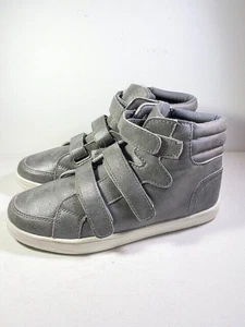 Brash Ankle Boots Silver 3 Strap Ankle Closure Flats Women's Size 4.5 M - Picture 1 of 12