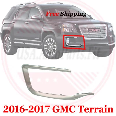 For 2016-2017 GMC Terrain Front New Bumper Trim Passenger Right Side Chrome - Image 1 of 4