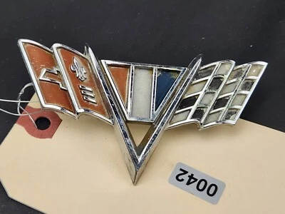 Chevrolet Corvette Impala 1964-1967 emblema bandera cruzada OEM 3840318 - 0042 A9 Foto 1 de 2