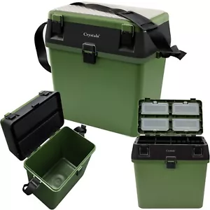 Tackle Box Sitzschalenbox für Camping Angelkorb Bootfahren mit Rucksacktasche - Bild 1 von 7