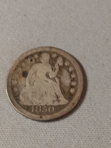1850   SEATED LIBERTY DIME -G  -  M/173 Cover