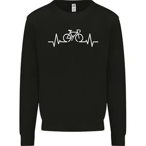 Bicycle Pulse Cycling Cyclist Bike MTB Kids Sweatshirt Jumper - Picture 1 of 82
