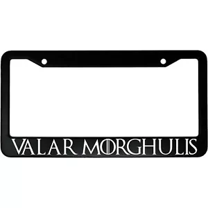 Valar Morghulis Arya Stark Game of Thrones Aluminum Car License Plate Frame - Picture 1 of 6