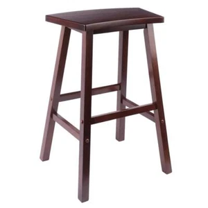 Winsome Wood Bar Stool Singular Fan Shape Walnut Brown 28.6 in. H x 19.6 in. W - Picture 1 of 7