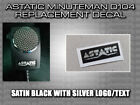 ASTATIC D104 MINUTEMAN cb radio mic microphone Decal Sticker self adhesive