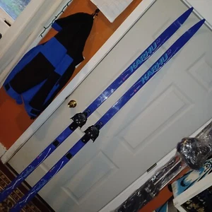 210cm Karhu Kodiac xc-skis w/steel edges, Asolo 3-pin heavy-duty bindings. RARE! - Picture 1 of 8