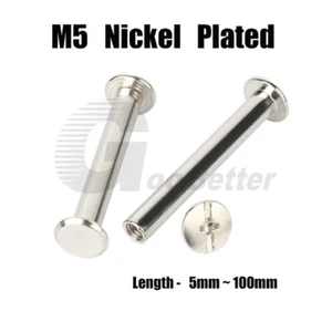 M5 Chicago Schrauben Gürtelschrauben Leder Basteln Stud Bindeniete vernickelt - Bild 1 von 7