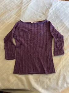 Vintage NWT Free People Purple Wool Blend Sweater Juniors Extra Small - Picture 1 of 12