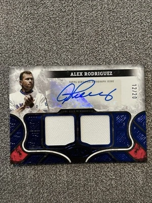 2025 Alex Rodriguez Topps Tier One #AT1R-ARO Autographed Tier One Dual Relic /20 - Image 1 of 2