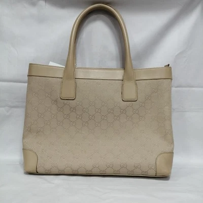 Bolso de mano Y1119 GUCCI beige/esquina roscado patrón GG Foto 1 de 4
