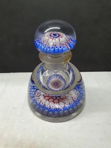 Large Antique Millefiori Glass Inkwell 15cm High 12cm Wide (B3) - Picture 1 of 13