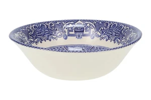 English Ironstone Tableware - Old Willow - Blue - Soup / Cereal Bowl - 258683G - Picture 1 of 2