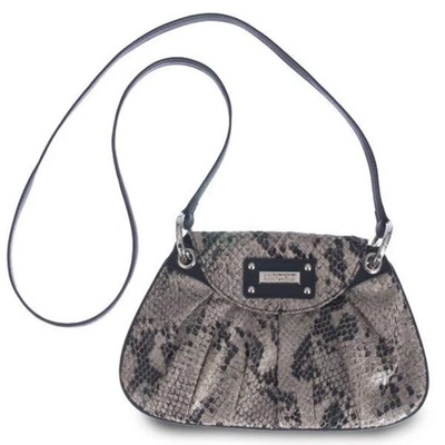 Bandolera Miche Stella Bolso de Cadera Negro y Beige Estampado de Serpiente con Correa y Mosquetones Foto 1 de 4