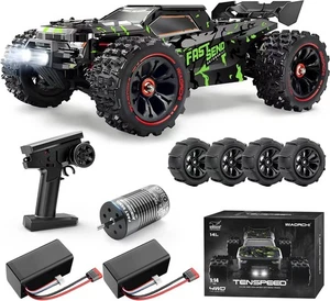 1/14 Brushless RC Cars for Adults Fast 50+ mph, RC Trucks 4x4 Offroad Waterproof - Foto 1 di 6