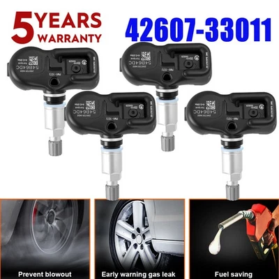 4PCS Genuine TPMS 42607-33021 OEM PMV-107J For Lexus Tacoma Tire Pressure Sensor - Image 1 of 4