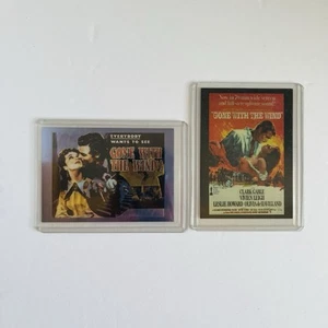 Lot of 2 GONE WITH THE WIND RARE CHROMIUM CHASE CARD 1995 ISSUE C1 & C6 - Picture 1 of 6
