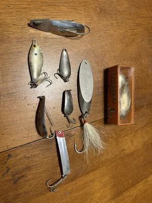 Lote de 8 cucharas de plata señuelos Foto 1 de 4