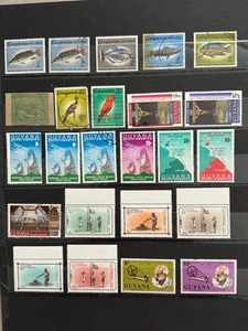 Guyana group of 36 stamps loose Scott Cat 39/2050+ 1968-1989+ dups - Picture 1 of 3