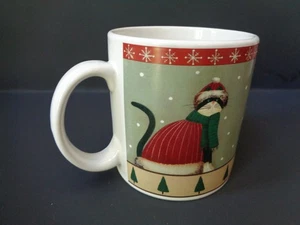 SAKURA Geigenstäbe Weihnachten Urlaub Katze Steinzeug Kaffeetasse ERSATZ - Bild 1 von 6