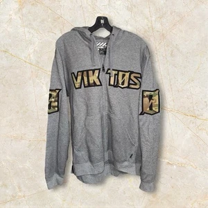 Viktos Gunvent Multicam Hoodie Full Zip Gray Sz Med Spellout Tactical Athletic - Picture 1 of 5