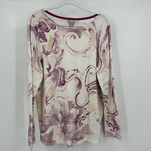Chicos Damen Romantisch Aquarell Blumen Top Größe 3 US XL Neutral Künstlerisch - Bild 1 von 7