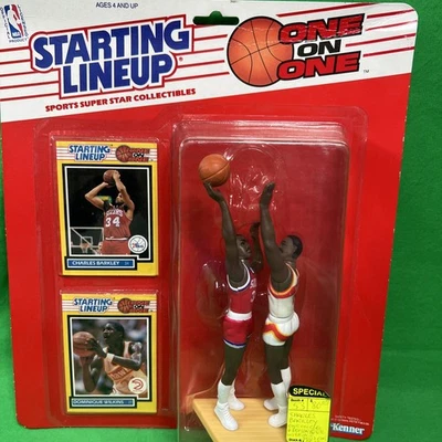 Kenner 1989 alineación inicial Charles Barkley/Wilkins uno a uno Foto 1 de 4