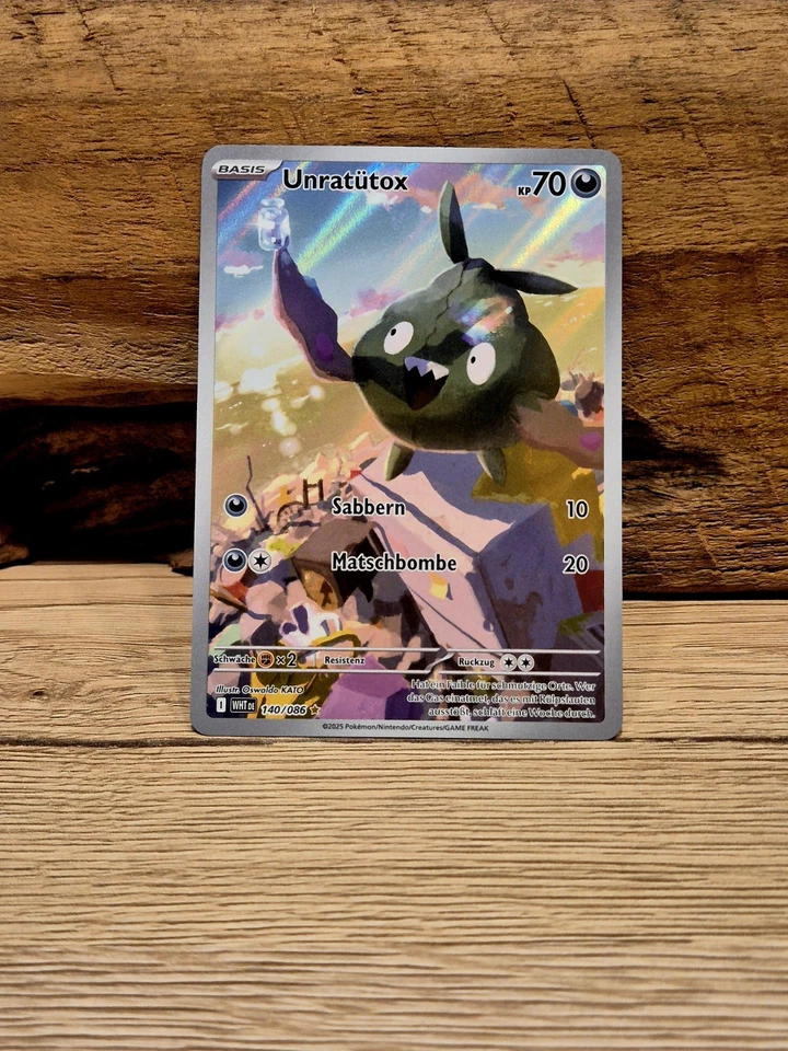 Pokemon Unratütox  140/086  Weiße Flammen Deutsch NM WHT  - Bild 1 von 1