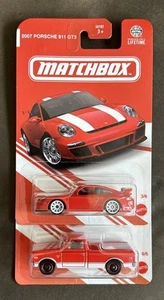 2025 Matchbox (2)-Target Red Edition 2007 PORSCHE 911 GT3 & 1968 CHEVY C10 - Picture 1 of 3