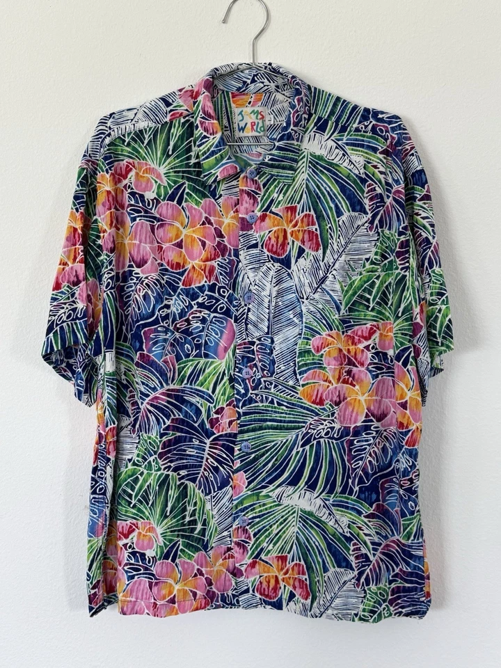 Camisa De Colección RARA Rayón Hecha en Hawaii Jams World Para Hombre Talla Grande Palmería Foto 1 de 4