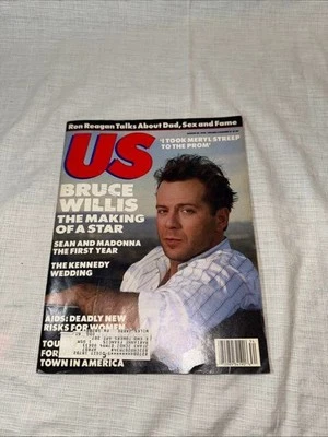 US Weekly 1986 Bruce Willis Lisa Bonet Peter Gabriel Sean Penn Madonna RonReagan - Image 1 of 4