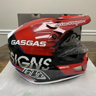 Casco compuesto Troy Lee Designs SE5 gas humos rojo/negro talla L - precio de venta sugerido por el fabricante $585 Foto 1 de 4