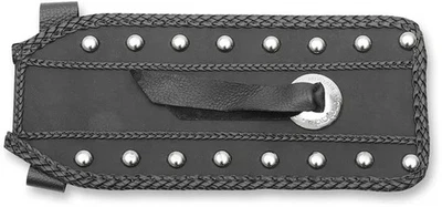 Babero sin mangas Mustang negro con tachuelas forrado de fieltro con Concho Heritage Springer 97-99 Foto 1 de 4