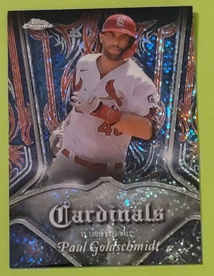 2022 Topps Chrome - Pinstriped Paul Goldschmidt #P-12 - St Louis Cardinals  - Image 1 of 2
