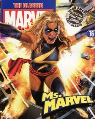 Coleção de estatuetas clássicas Marvel Eaglemoss 2008 Statue #76 Ms. Marvel Mag Only - Imagem 1 de 2