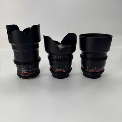 Rokinon Cine DS T1.5 Essential Cine Lens Kit for Canon - 35mm + 50mm + 85mm - Image 1 of 4