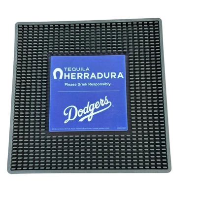 Tapete de borracha para bar de tequila Herradura 12”x12 LA DODGERS azul MLB - Imagem 1 de 4