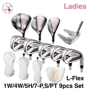 Callaway Ladies REVA Club Set DR/4W/5H/7-PW,SW/PT 9pcs Set Head Cover 2025 Pink - Picture 1 of 13