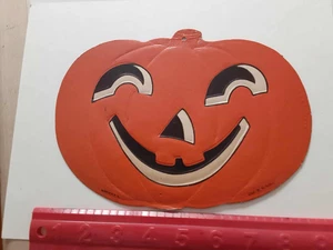 Vecchia lanterna Jack vintage Halloween in cartone fustellato H. E. Luhrs anni '40 a - Foto 1 di 6