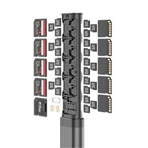 Budi Alloy Memory Card Storage Stick For microSD - Full SD & Nano Sim Organizer - Picture 1 of 11