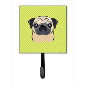 Carolines Treasures BB1324SH4 Checkerboard Lime Green Fawn Pug Leash Or Key H... - Picture 1 of 1