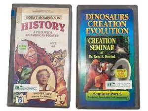 Vintage Children VHS Tape Library Rental Rare Dinosaurs History Evolution - Picture 1 of 13
