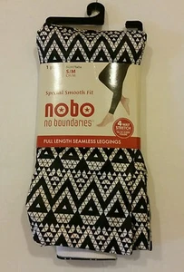 NEW "NO BOUNDARIES FULL LENGTH SEAMLESS SZ S/M COLOR BLACK & WHITE LEGGINGS - Picture 1 of 4