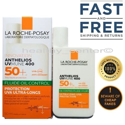 Fluido táctil seco control aceite La Roche Posay Anthelios UVMune 400 SPF50+ 50 ml nuevo en caja Foto 1 de 4