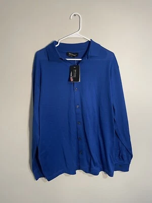 Camisa de hombre St. Croix Collection azul brillante manga larga botones completos XL NUEVA CON ETIQUETAS Foto 1 de 4