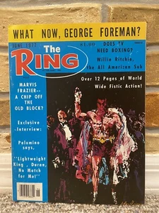 RING BOXING MAGAZINE LEROY NEIMAN MUHAMMAD ALI FOREMAN June 1977 NRMINT UNREAD - Picture 1 of 2