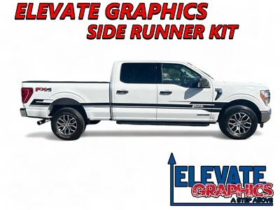 Calcomanías adhesivas de vinilo 3M rayas laterales gráficos para Ford F-150 2021-2026 Foto 1 de 4