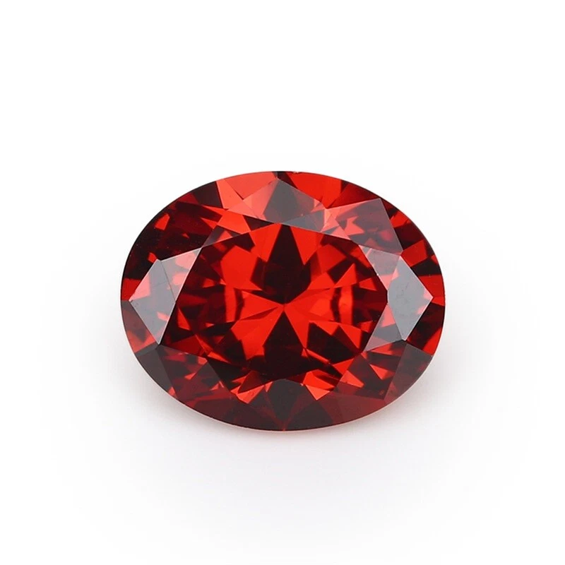 Pomegranate Red 10x12mm 5.56CT AAAAA Diamonds VVS Oval Cut Shape Loose Gemstones - Image 1 of 4